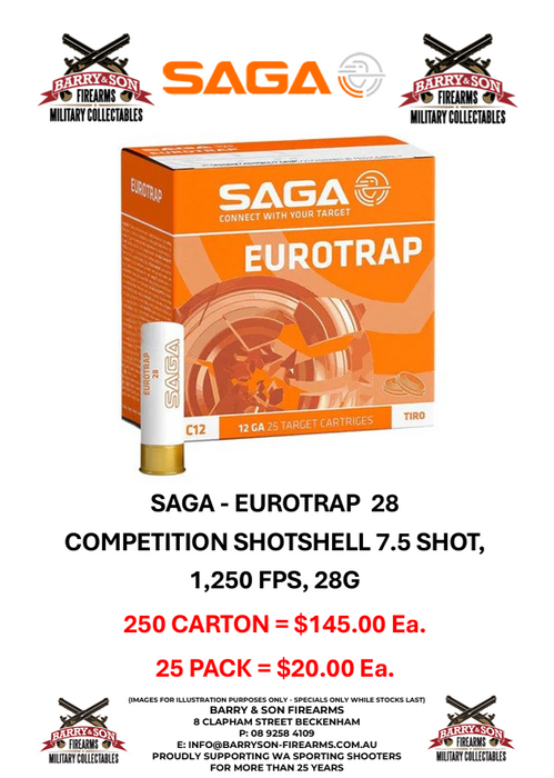 NO SHORTAGE OF SHOTSHELL - SAGA EURO TRAP COMPETITION ON SALE