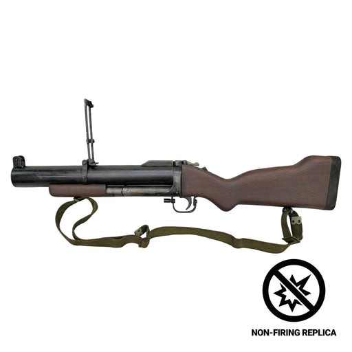 M79 40mm non-firing replica, side view showing folding sight