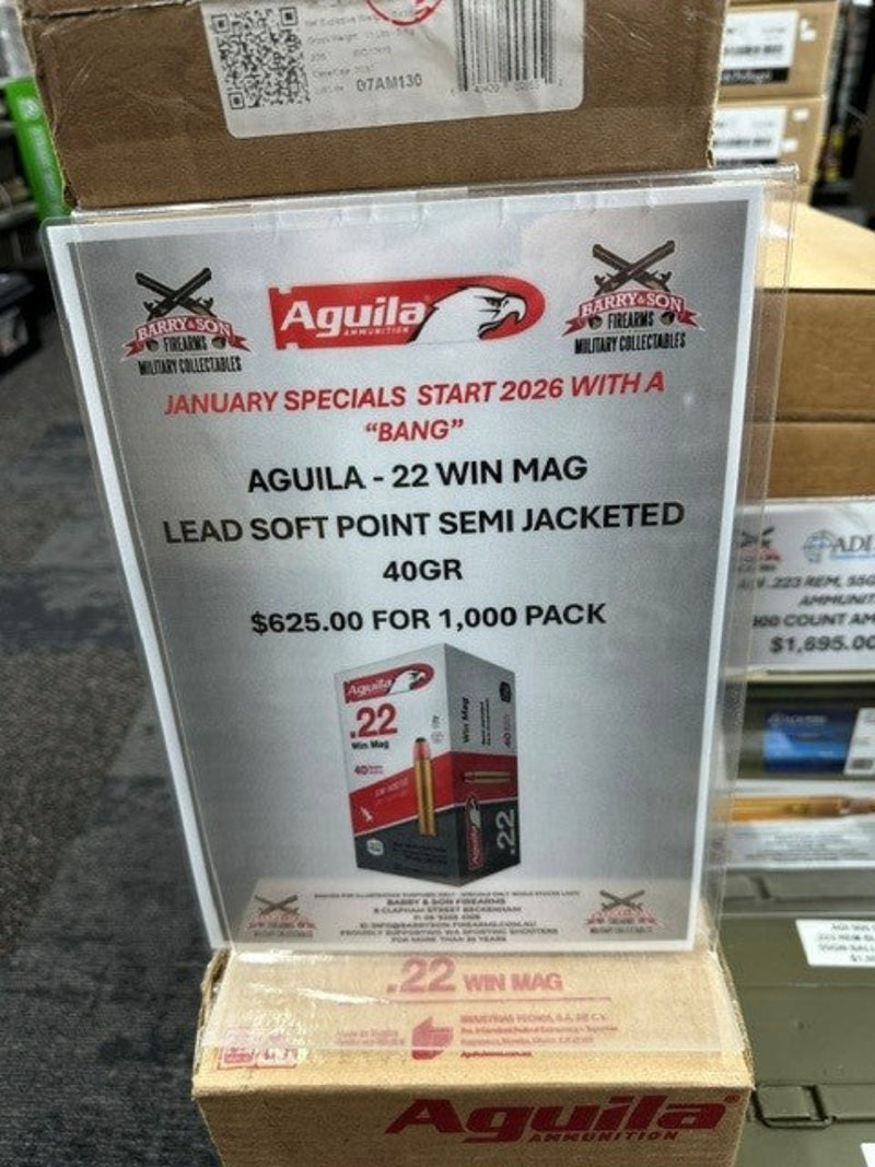 Aguila .22 WIN MAG (WMR) Lead Soft Point Semi Jacketed - Bulk Deal - 1000 Rounds