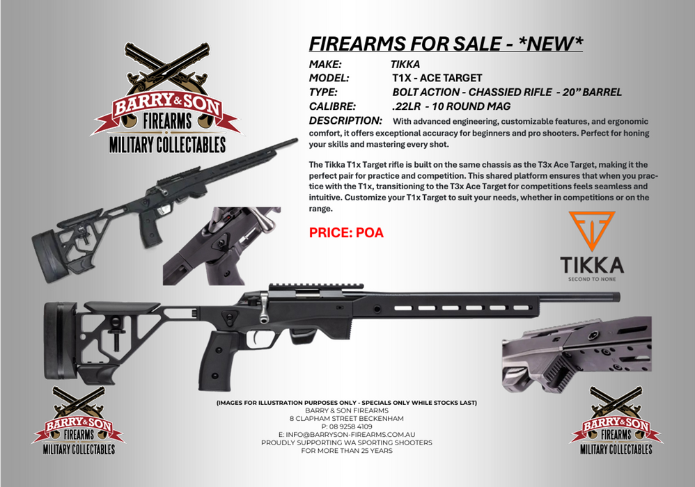 Tikka T1X ACE TARGET 22LR - CHASSIS TIKKA