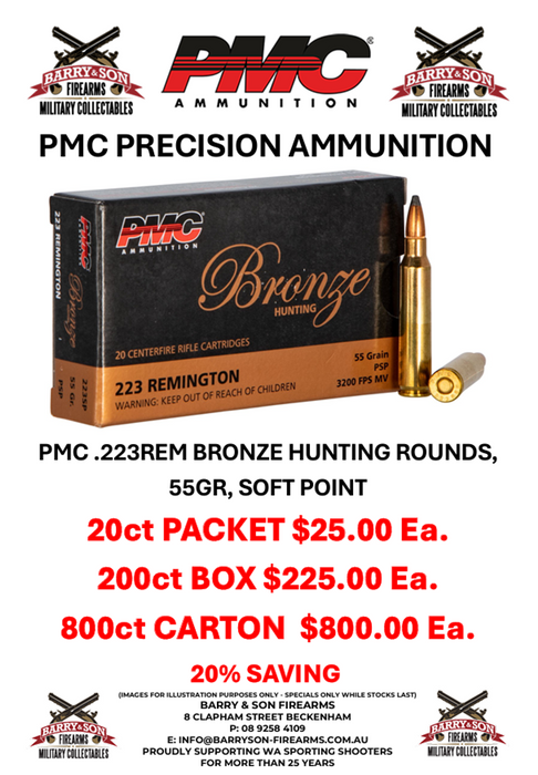 PMC - .223REM - BRONZE HUNTING - 55 GR - SOFT POINT