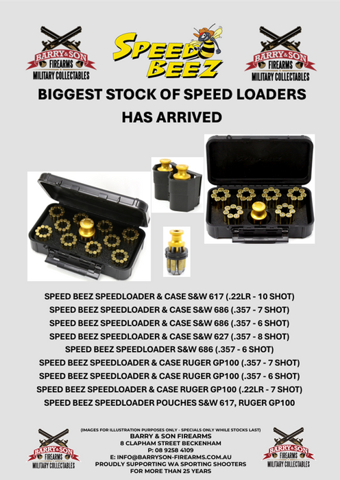 SPEED BEEZ - SPEEDLOADERS & BASES - BACK IN STOCK