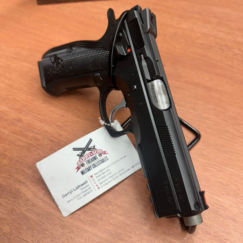 CZ75 SP01 SHADOW - AUS GRIPS - 9MM Semi Auto — PRE-LOVED