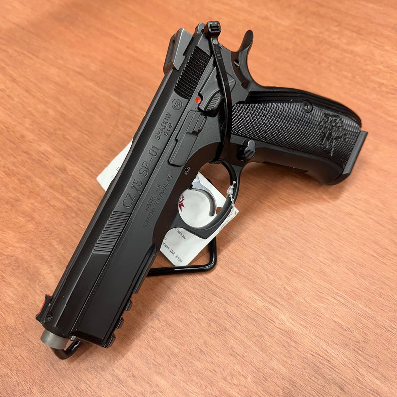 CZ75 SP01 SHADOW - AUS GRIPS - 9MM Semi Auto — PRE-LOVED