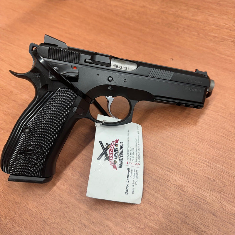 CZ75 SP01 SHADOW - AUS GRIPS - 9MM Semi Auto — PRE-LOVED