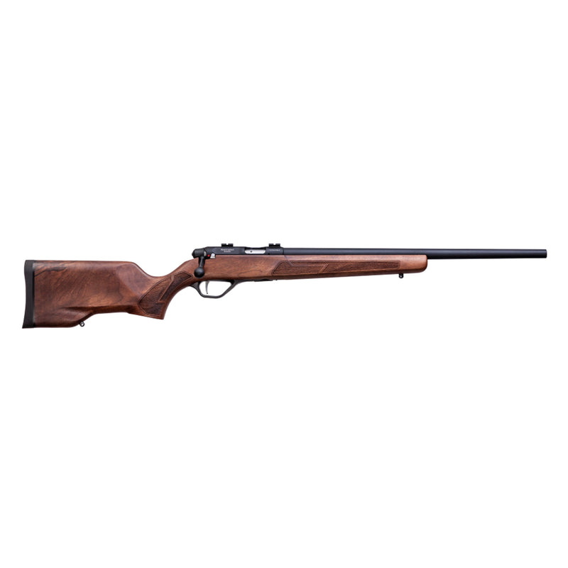 LITHGOW LA101, 17HMR, WALNUT STOCK, BLACK BARREL FINISH RIFLE