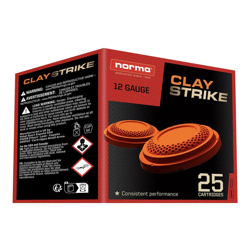 Norma Claystrike 12 Gauge Shot Shell 28gr 7.5 Shot 1250FPS