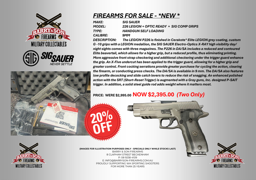 SIG SAUER - 226 LEGION OPTIC READY - 9MM