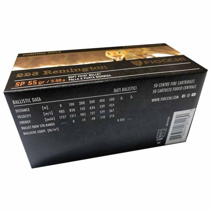 Fiocchi 223REM 55GR Soft Point 50 Pack