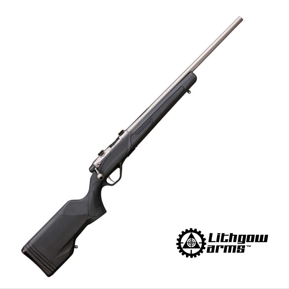 LITHGOW LA101, 17HMR, SYNTHETIC STOCK, TITANIUM BARREL FINISH RIFLE ...