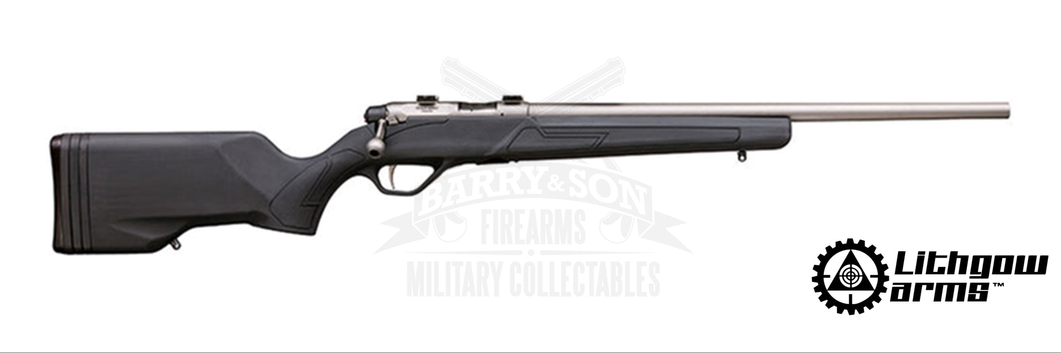 LITHGOW LA101, 17HMR, SYNTHETIC STOCK, TITANIUM BARREL FINISH RIFLE