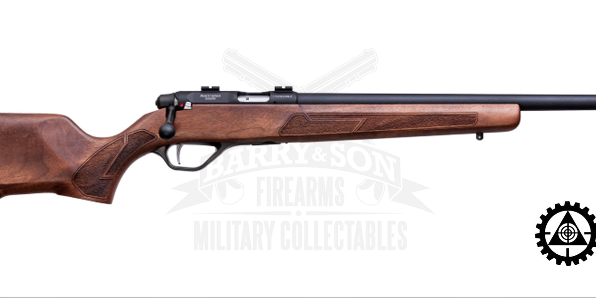 LITHGOW LA101, 17HMR, WALNUT STOCK, BLACK BARREL FINISH RIFLE — Barry ...