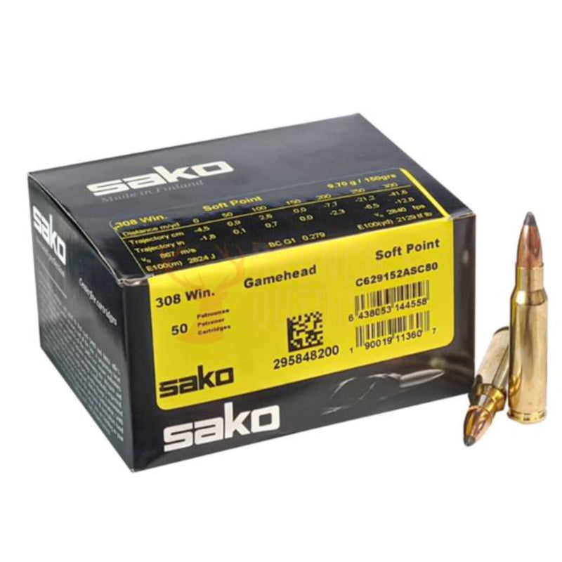 SAKO 308 WIN Soft Point Boat Tail 150GR – BULK