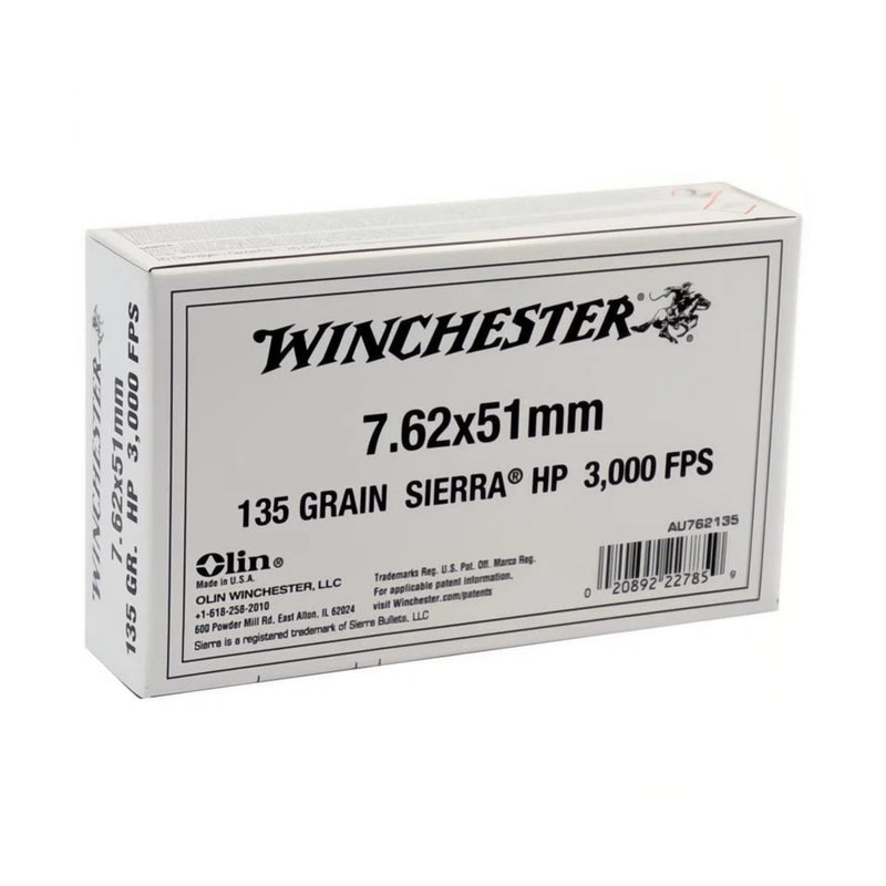 Winchester 308 WIN Sierra Hollow Point 135GR – BULK