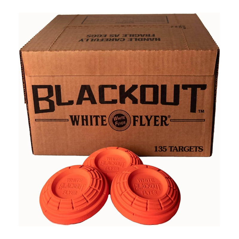 White Flyer Pitch Orange Flash Crusher 108mm Fluro Orange Clay Targets